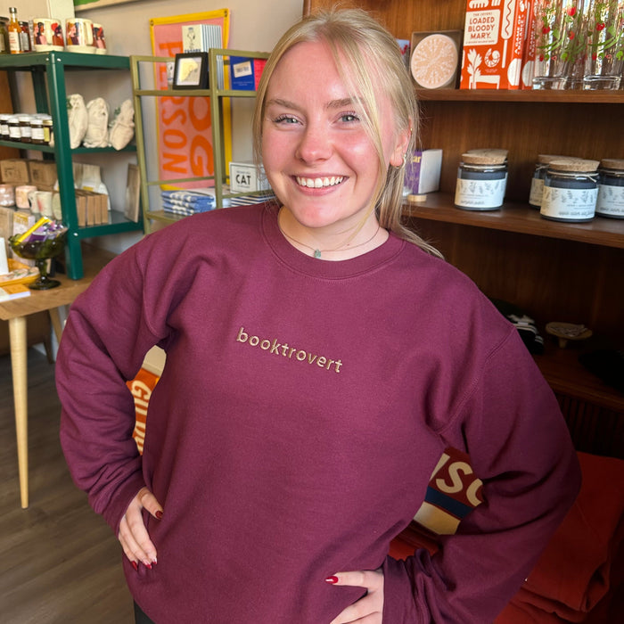 Embroidered Booktrovert Sweatshirt