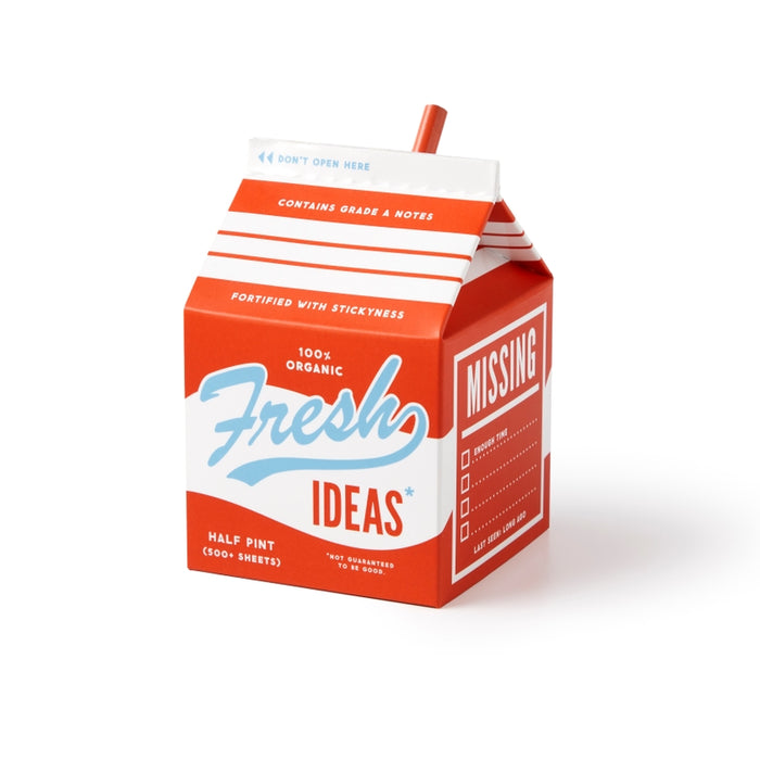 Fresh Ideas Milk Carton Note Set and Pencil