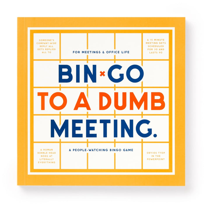 Bin-Go To A Dumb Meeting Office Bingo Book