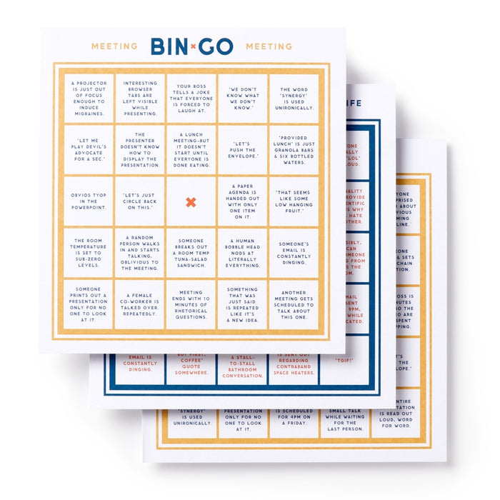 Bin-Go To A Dumb Meeting Office Bingo Book