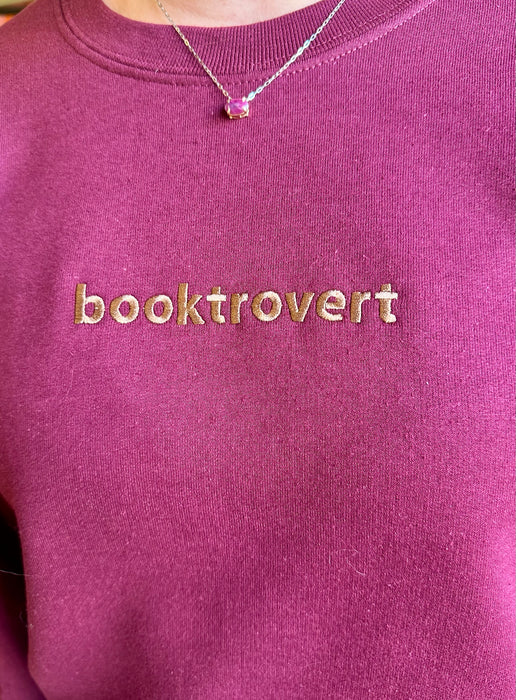 Embroidered Booktrovert Sweatshirt