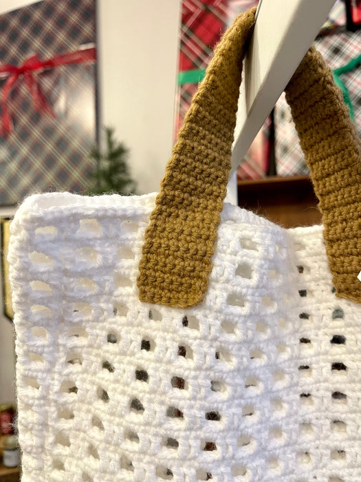 Hand-Crocheted Tote Bag