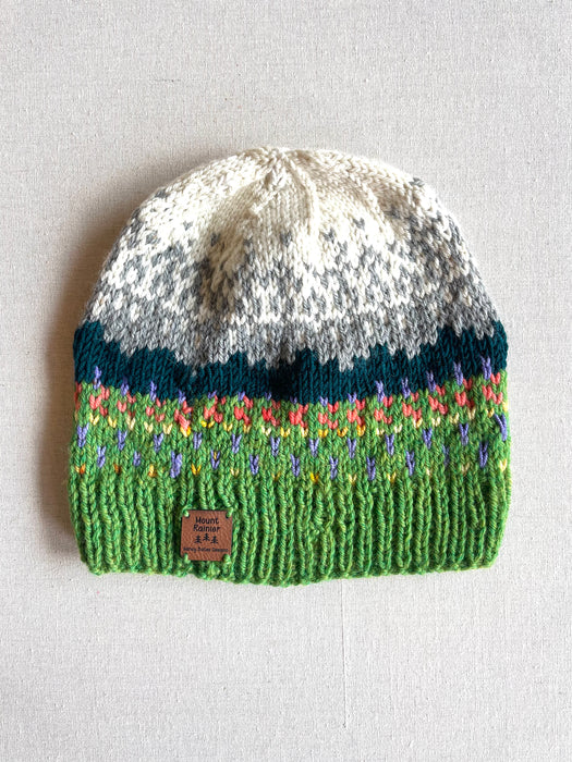 Hand-Knit National Parks Inspired Hat - Mount Ranier