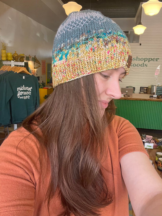 Hand-Knit National Parks Inspired Hat - Glacier