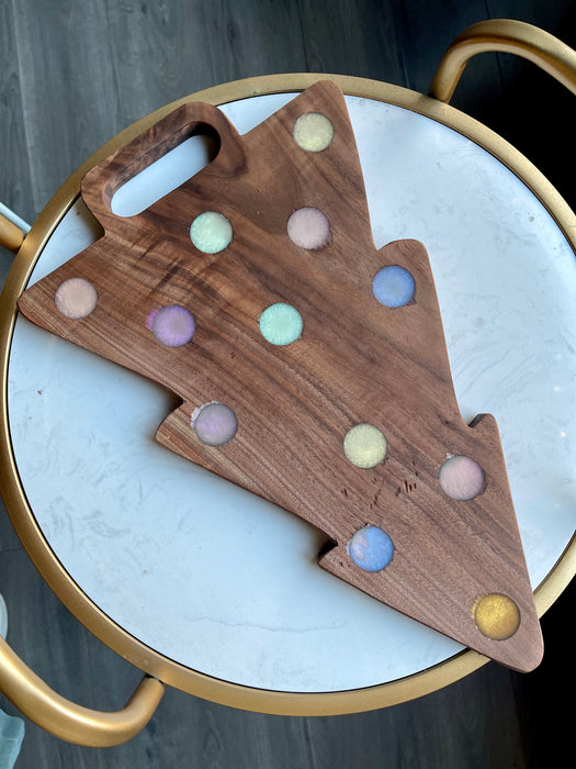 Artisan Tree Charcuterie Board Made In Stoughton - Dark Wood