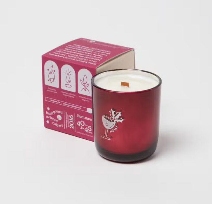 Holly Holiday Candle - Cranberry/Clove/Pine