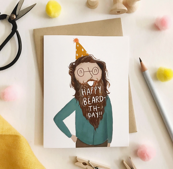 Happy Beardthday Greeting Card