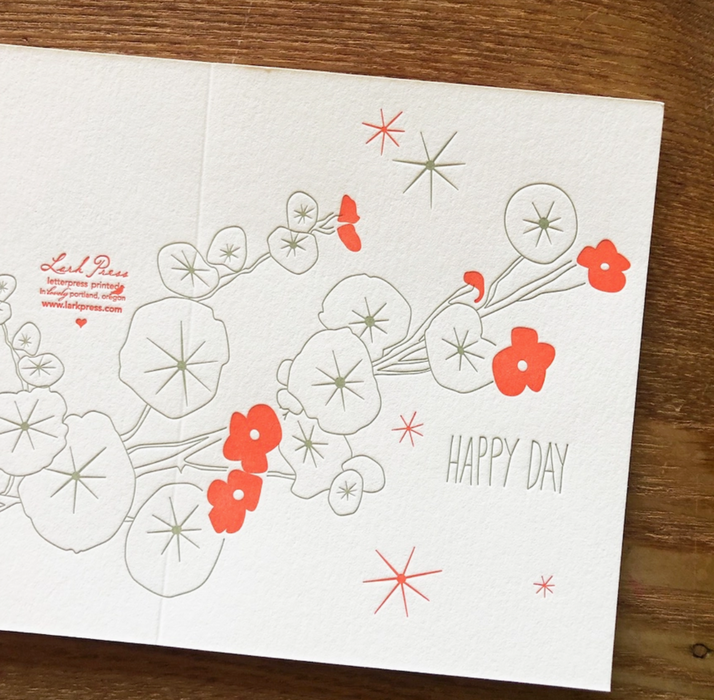 Nasturtiums Happy Day Card