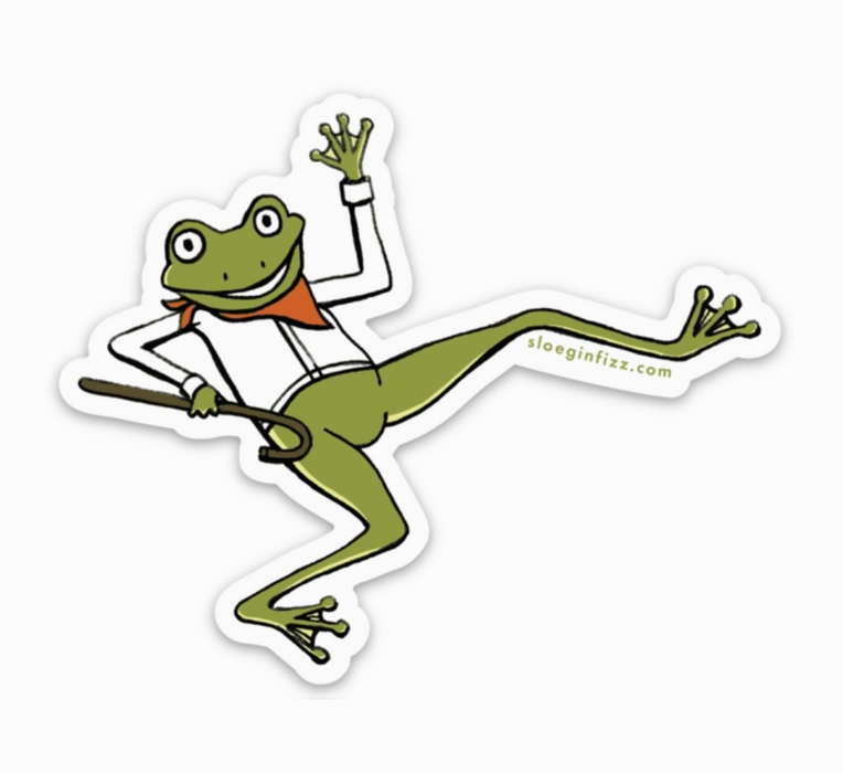 Dancing Frog Entertainer Sticker