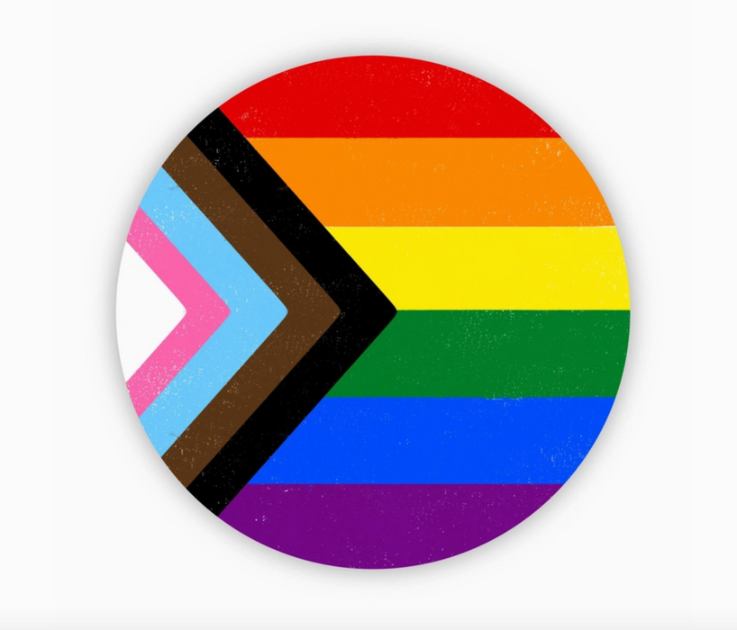 Pride Flag Circle Sticker