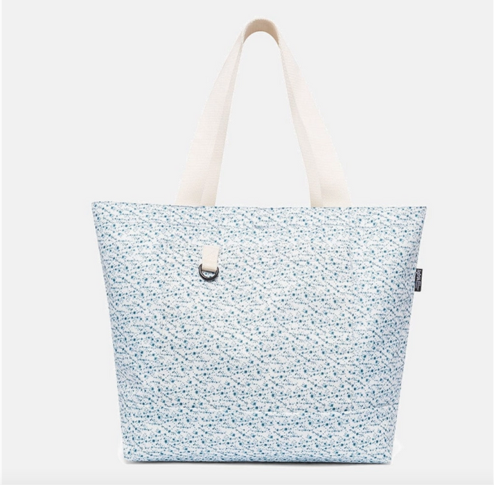 Reversible Beach Bag in Light Blue/Floral