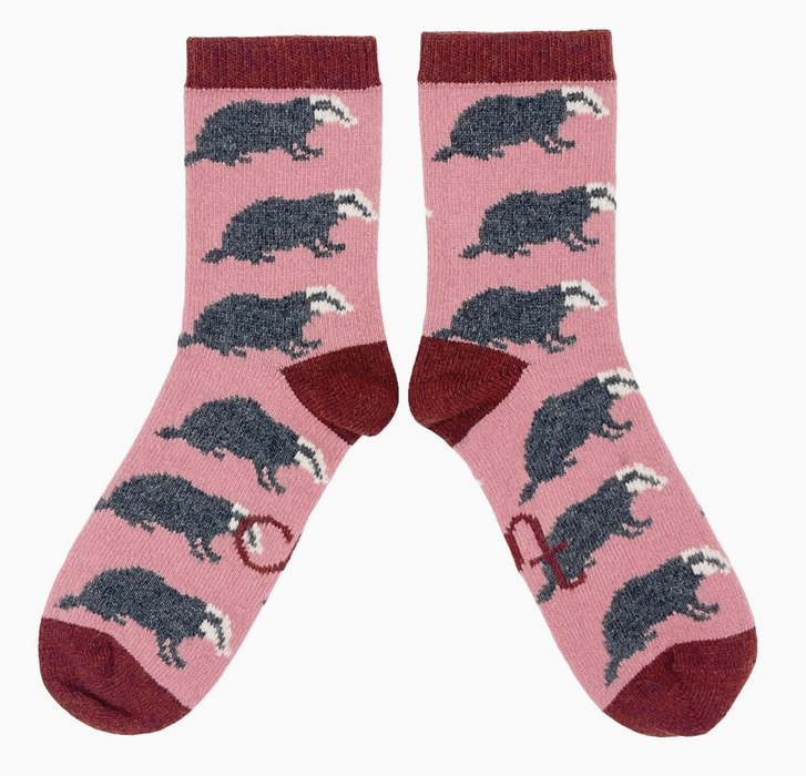 Badger Socks In Dusky Pink