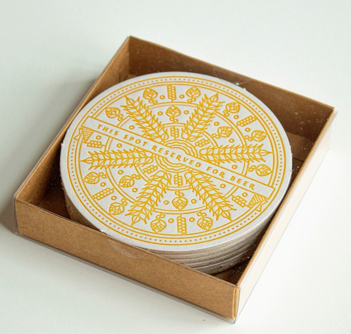 Letterpress Coaster Sets - Choose Your Favorite!