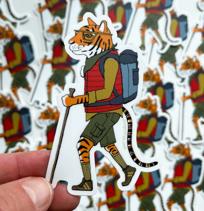 Tiger On The Trail Sticker