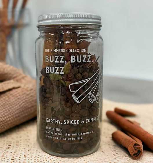 Stovetop Simmer Jar in Buzz, Buzz, Buzz Scent - Coffee/Cardamom/Cinnamon