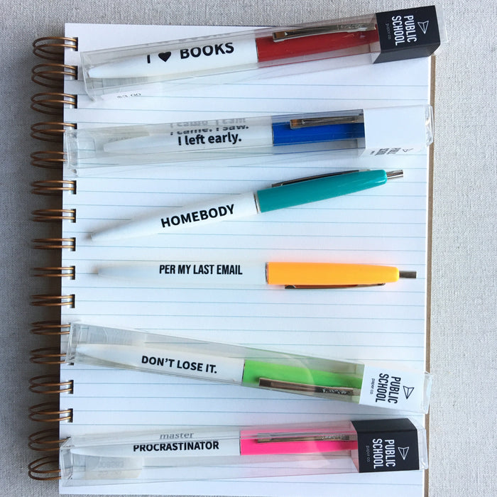 Ballpoint Pen - Various Colors/Sayings