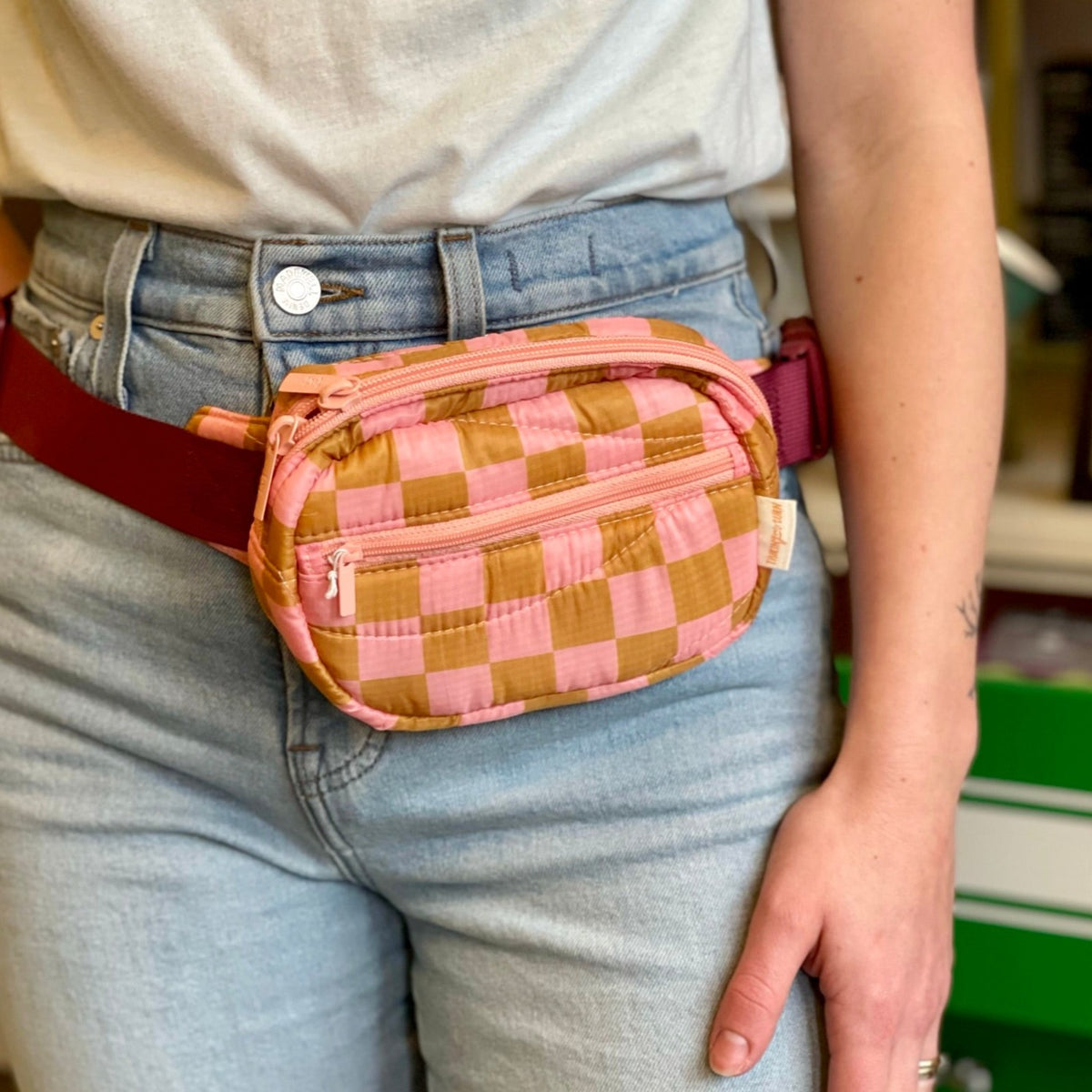 Checkers Puffy Hip Bag, Accessories