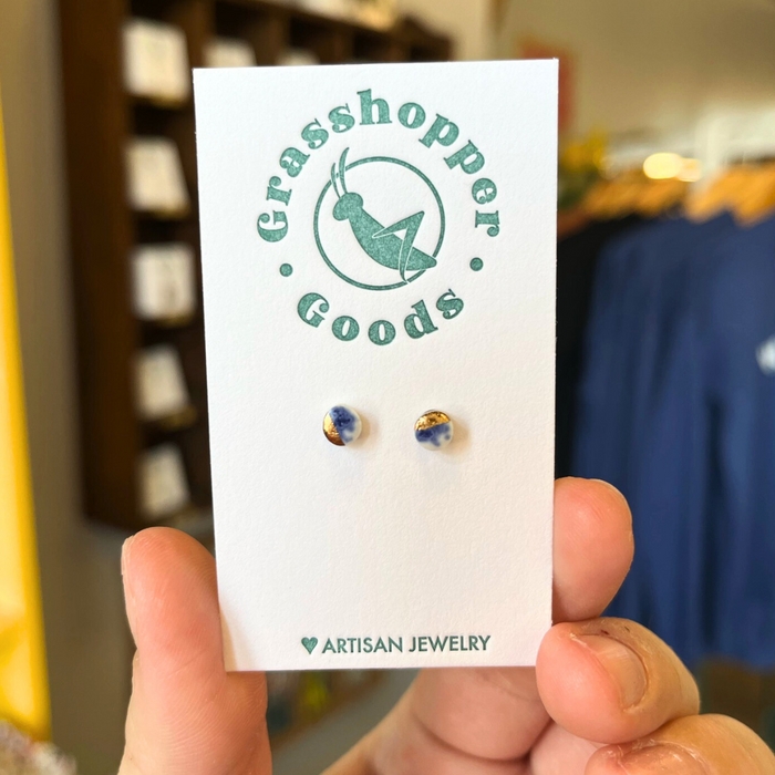 Porcelain Ceramic Tiny Round Studs - Choose Your Favorite