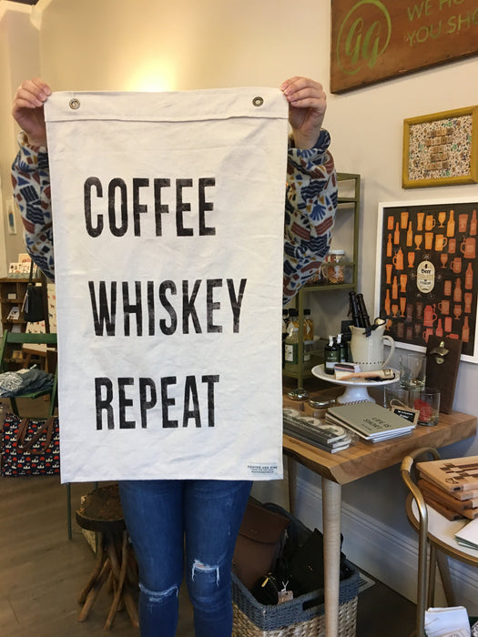 Coffee Whiskey Repeat Flag