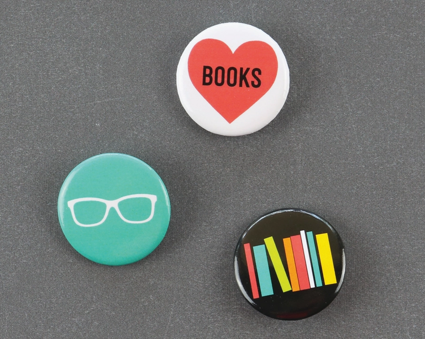 Bookworm Button Set