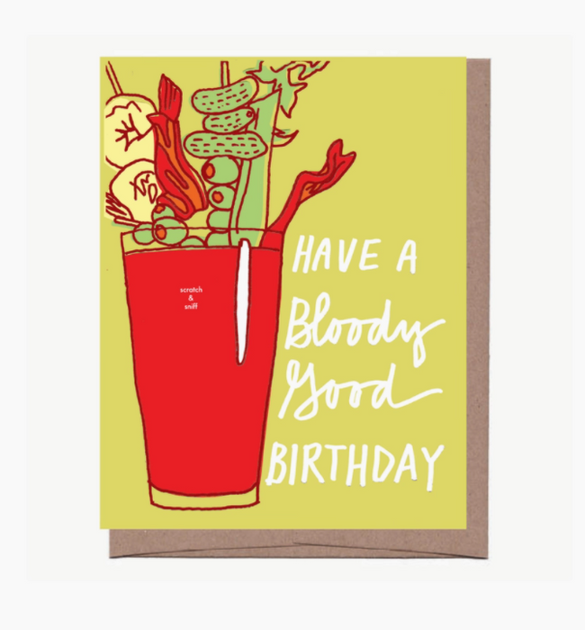 Bloody Mary Scratch 'n Sniff Birthday Card