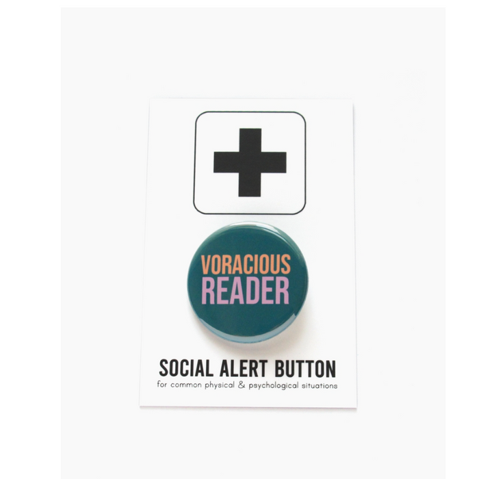 Voracious Reader Pinback Button