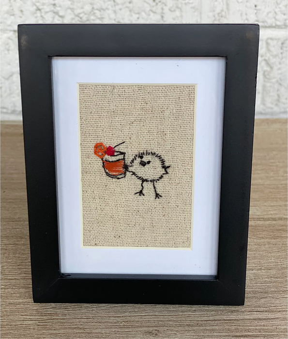 Sing For Your Supper Club (Old Fashioned) - Hand Stitched Art