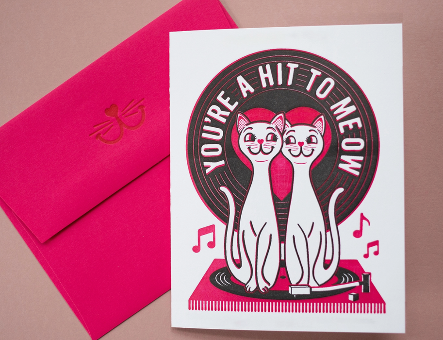 You're A Hit to Me(ow) Greeting Card
