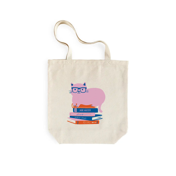 Bookish Cat Tote Bag