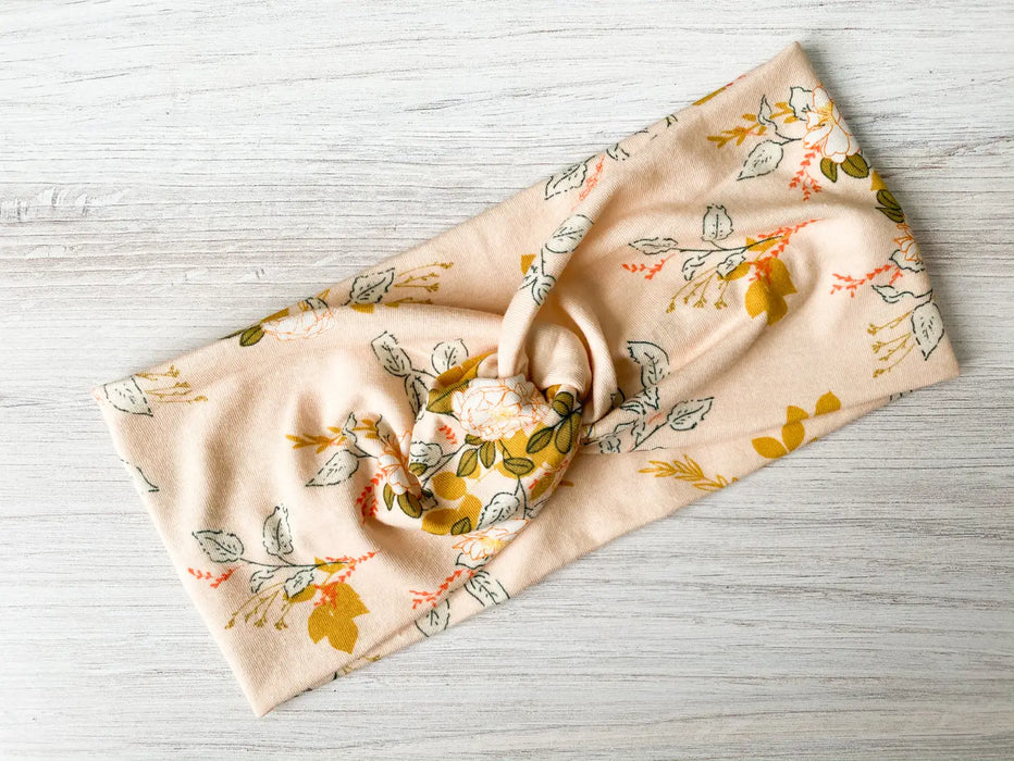 Moss Floral Twist Headband